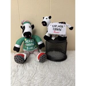 2022 Chick-fil-A Cow Christmas Merry‎ Chikin 2 All Stuffed Plush Animal Lot Of 2
